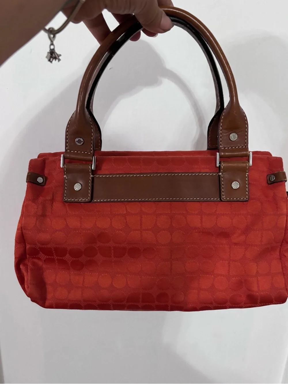 kate spade Orange Tote with Brown Leather Handles